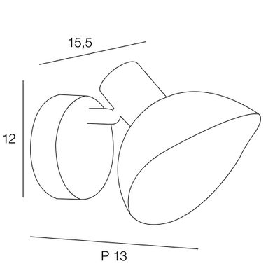 Spot noir E14 25W IRIS COREP