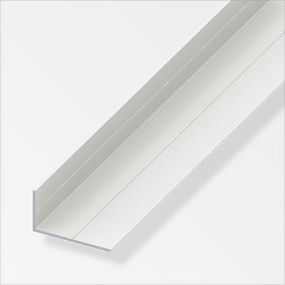 Cornière PVC blanc 29.5 x 53.6 x 2.4 mm longueur 2.5 m ALFER