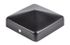 Capuchon poteau bois carré métal galvanisé thermo-laqué noir - 70 x 70 mm - ALBERTS