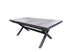 Table de jardin à rallonge ouverture automatique HORTENSE aluminium et céramique gris 200/260x100cm