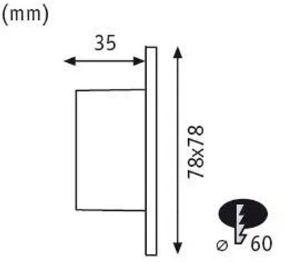 Spot LED encastrable mural carré blanc- PAULMANN