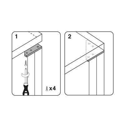 Pied carré réglable hauteur 150 mm aluminium REI