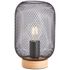 Lampe à poser E27 Giada noir et bois 40W - BRILLIANT