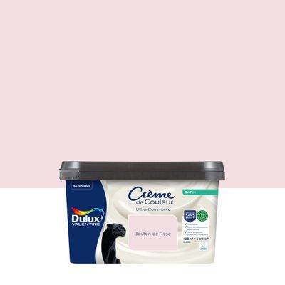 Peinture crème de couleur Bouton de Rose satin 2,25L - DULUX VALENTINE