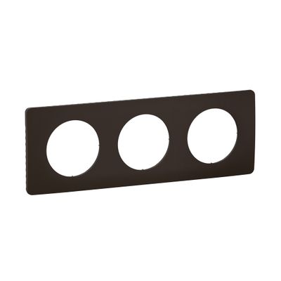 Plaque de finition 3 postes noir - Céliane LEGRAND