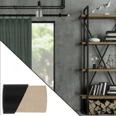 Embout déco cylindre à visser en bois et métal diam 28 mm Finition Chêne clair - MOBOIS