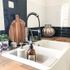 Mitigeur d'évier chromé avec douchette noir Plimo ESSEBAGNO