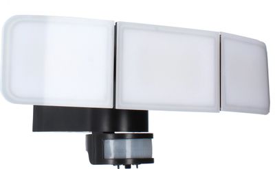 Projecteur extérieur solaire LED détecteur de mouvements + crépusculaire Drift 2 noir IP44 1500 lumens blanc neutre - ARLUX