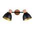 Réglette 2 spots E27 Delume noir et bois 2x40W - REALITY