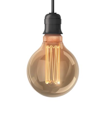 Ampoule LED G95 Hologramme globe verre ambré 4 W = 200 Lumens blanc chaud - XANLITE