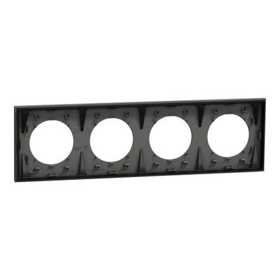 Plaque de finition 4 postes Odace 2025 gris basalte - SCHNEIDER ELECTRIC