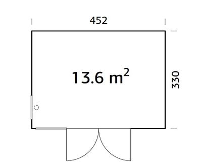 Studio bois Bois Naturel  Solveig 13,6m2 Livraison à domicile incluse