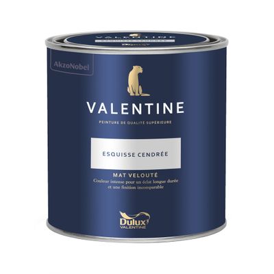 Peinture Valentine Mat Velouté Esquisse Cendrée 0,5 L - DULUX VALENTINE