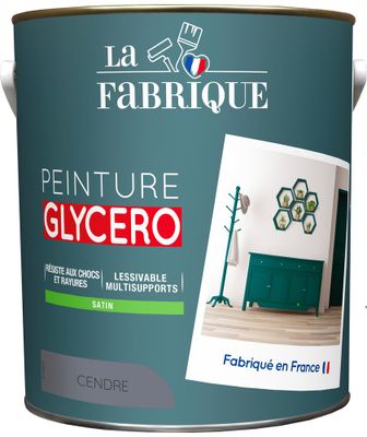 Peinture glycero Cendre satin 2,5 L - LA FABRIQUE