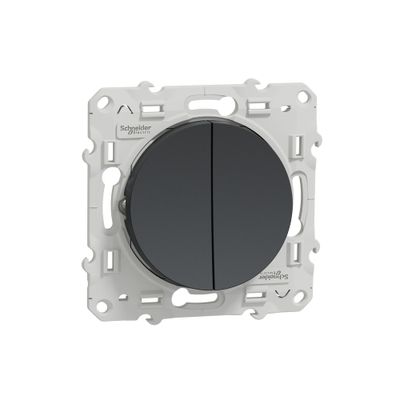 Double poussoir anthracite - Odace 2011 SCHNEIDER ELECTRIC