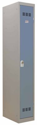 Vestiaire monobloc industrie propre 1 colonne perle/bleu 180 x 30 x 30 - SNOR
