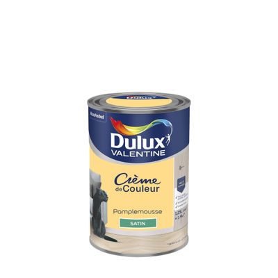Peinture crème de couleur Pamplemousse Satin 1,25 L - DULUX VALENTINE