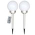 Bornes à piquer extérieur solaire LED Millos aluminium RGBW par 2 - TIBELEC