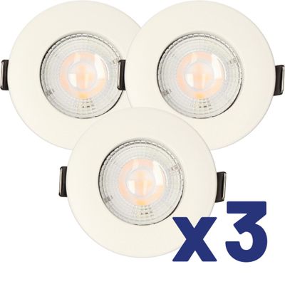 Spots LED encastrables module remplaçable lumière blanc neutre Blanc par 3 - Ruby ARLUX