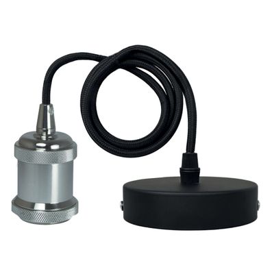 Douille électrique E27 métal nickel - TIBELEC