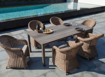 Fauteuil de jardin FORMOSA résine tressée avec coussin, Livraison à domicile incluse - PROLOISIRS