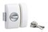 Verrou de porte d'entrée universel à bouton et cylindre 45 mm 4 clés réversibles blanc THIRARD