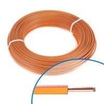 Fil électrique H07V-U 1,5 mm² rigide orange 100 m