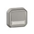 Bouton poussoir inverseur étanche IP55 lumineux + porte-étiquette encastrable Gris - Plexo LEGRAND