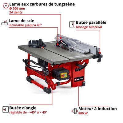 Scie circulaire sur table TC-TS 8I 800 W - EINHELL