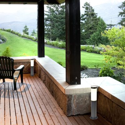 Borne extérieur E27 45cm Davis anthracite IP44 20W - COREP