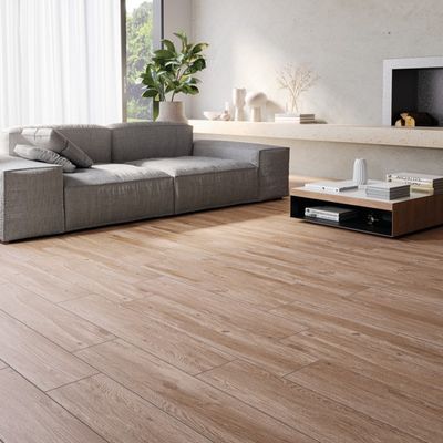 Carrelage sol intérieur effet bois brun GALIBIER ép 8 mm 19 x 80 cm paquet de 1,67 m² PAREFEUILLE