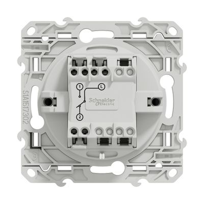 Interrupteur va-et-vient avec témoin lumineux anthracite - Odace 2011 SCHNEIDER ELECTRIC
