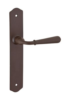 Poignées de porte sur plaques sans trou Charon acier rouillé THIRARD