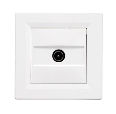 Prise antenne TV murale blanc - Asfora SCHNEIDER ELECTRIC
