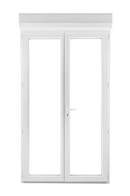 Porte-fenêtre PVC blanc 2 vantaux volet roulant intégré H.215 x l.120 cm CLOSY