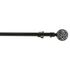 Kit de tringle à rideaux extensible en métal de 1.60 à 3 m diam 16 mm Finition Noir mat - MOBOIS