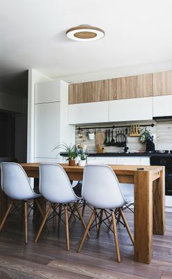 Ventilateur de plafond silencieux avec lumière LED + télécommande Blanc/bois Ø60cm - Zuma COREP