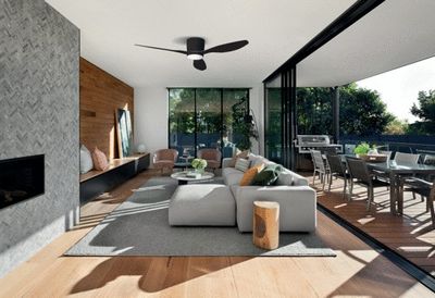 Ventilateur de plafond silencieux avec lumière LED +  télécommande Noir Ø107cm - Eole ARLUX