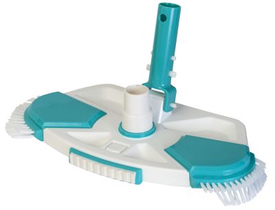 Balai aspirateur piscine ovale rotatif sans manche avec brosses latérales GRE