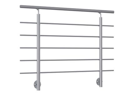 Garde-corps New Rondo - Aluminium anodisé - L 1,50 m - Pose latérale - SOGEM