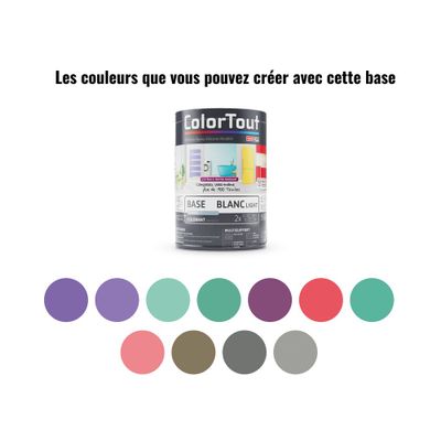 Base peinture époxy blanc light satiné 460 mL - COLORTOUT