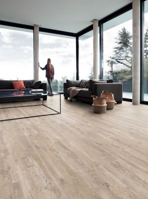 Lame PVC clipsable effet bois gris SENSO CLIC 3 ép 4,2 mm 21,2 x 12,39 cm compatible pièce humide paquet de 2,10 m² GERFLOR