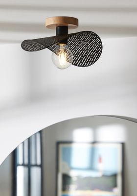 Plafonnier E27 Honu noir 15W - COREP