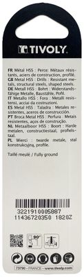Foret métaux taillé meulé HSS-Revêtu STEAM-DIN338-h8-Pointe en croix court diamètre 3,5 mm par2 TIVOLY