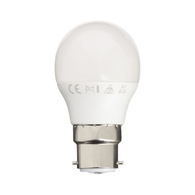Ampoule LED sphérique B22 opaque 5W = 470 lumens  blanc chaud - XANLITE