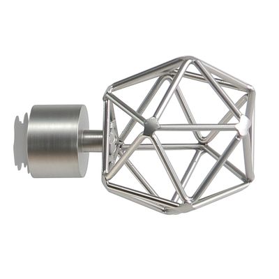 Embout déco géometrique en métal diam 28 mm Finition Chrome mat- MOBOIS