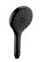 Douchette ronde 3 jets noire 120 mm Soft Touch ESSEBAGNO