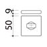 Rosaces de porte carrées à condamnation Mira aluminium nickel mat 50 x 50 mm ALPERTEC