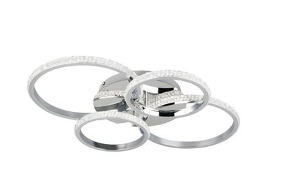 Plafonnier LED Cires chrome 3400 lumens blanc neutre - REALITY