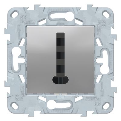 Prise téléphone aluminium - Unica SCHNEIDER ELECTRIC